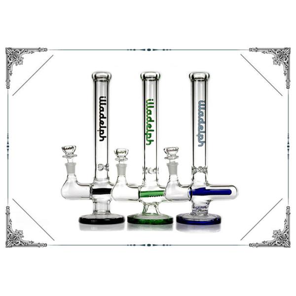 Quality 12''  Cross Style Glass Smoking Water Pipe With Inline Percolator Bongs for sale