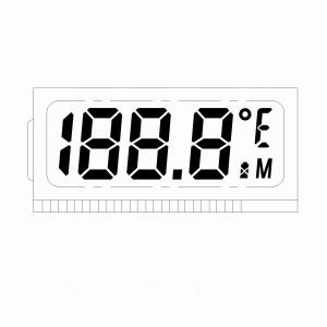 TN Positive Reflective Monochrome LCD Module Thermometer LCD
