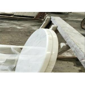 Prefab Carrara White Marble Table Tops Smooth Surface Customized Thickness