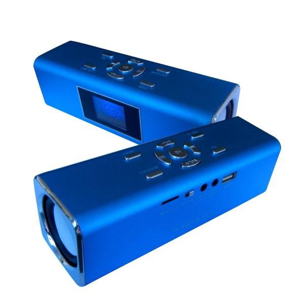 Powerful Wireless portable mini LCD screen FM speaker used Lithium battery BT