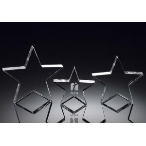 Buy cheap standing crystal star award/lone star/star trophy/blank crystal star award/crystal star from wholesalers