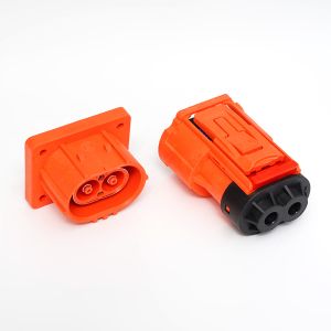 Plastic High Voltage electrical connectors Busbar EV plug and socket 2PIN 2.5mm
