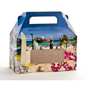Buy cheap Horizontal Beach Design Window Candy Totes Candy Boxes Protective Varnish from wholesalers