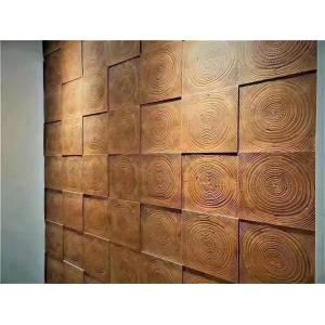 Buy cheap Polyurethane Tree Ring Wood Brown Cultured Stone Brick 1160x300x30mm from wholesalers