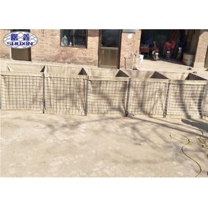 Galvanized Welded Gabion Bastion Wall , Protection Army Defensive Gabion Barrier