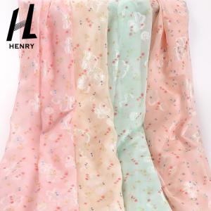 Buy cheap 100% Polyester Mesh Lace Fabric Polychrome For Clothes from wholesalers