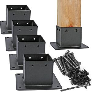 Buy cheap Dacromet Electrophoretic Paint 3.5x3.5 inch Square Flange Post Anchor Base with Screws from wholesalers