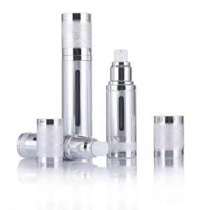Buy cheap Silver Aluminum 33mm Diameter Plastic Airless Bottle with 15ml 30ml 50ml Support Customization from wholesalers