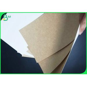 Buy cheap Front Side White Coated Brown Kraft Paper Customized 250gsm For Take - Out Tray from wholesalers
