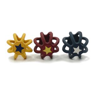 Bright Colors Wacky Looking Silicone Teething Ball BPA Free PVC