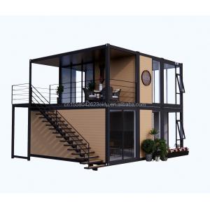 Modern Wooden Appearance Flat Packaging Mobile House Steel Frame Galvanized