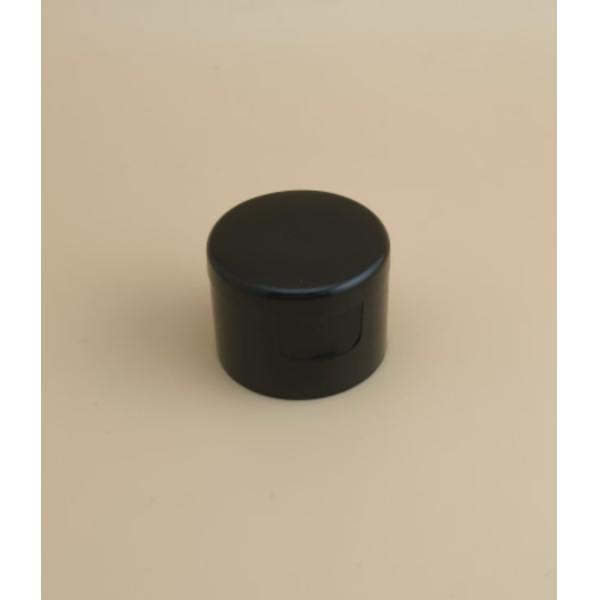 Quality Black Plastic Round Smooth Cap for Cosmetic Bottles for sale