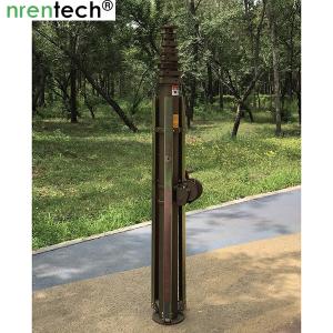 10m manual crank winch telescopic mast/ push telescoping mast/ aluminum