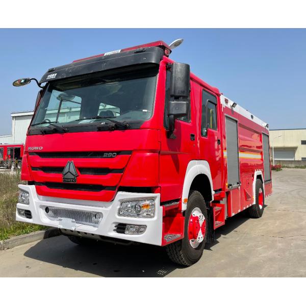 Quality Howo Foam Fire Department Rescue Trucks 228kw With Double Cabin for sale