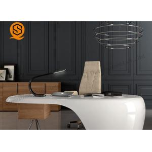 Buy cheap Antibacterial Solid Surface Office Furniture White Office Manager Table from wholesalers
