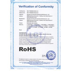 Shenzhen Xinsongxia Automobile Electron Co.,Ltd Certifications