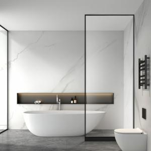 Buy cheap Simple Aluminum SS Frame Tempered Glass Partition 10mm Thickness product