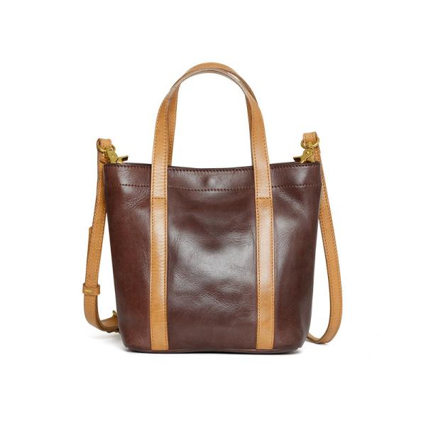 Quality Handmade Vegetable Tanned Cowhide Full Grain Leather Handbags for sale
