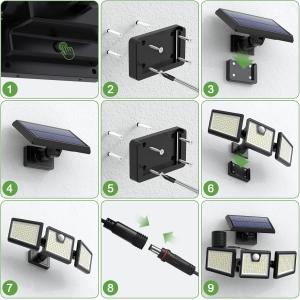 Buy cheap 1.5W Solar Panel Outdoor Wall Light with 6-8 m Sensor Distance and 120° Sensor Angle from wholesalers