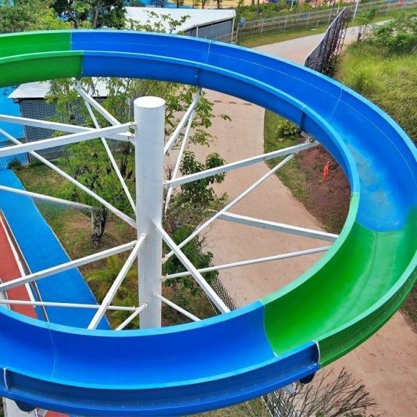 Buy cheap Outdoor Fiberglass Super Open Spiral Slide Customized High Strength from wholesalers