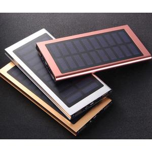 Buy cheap Super Slim Allumium 10000mAh  Solar Power Charging Waterproof Solar Power Bank with Flash light from wholesalers