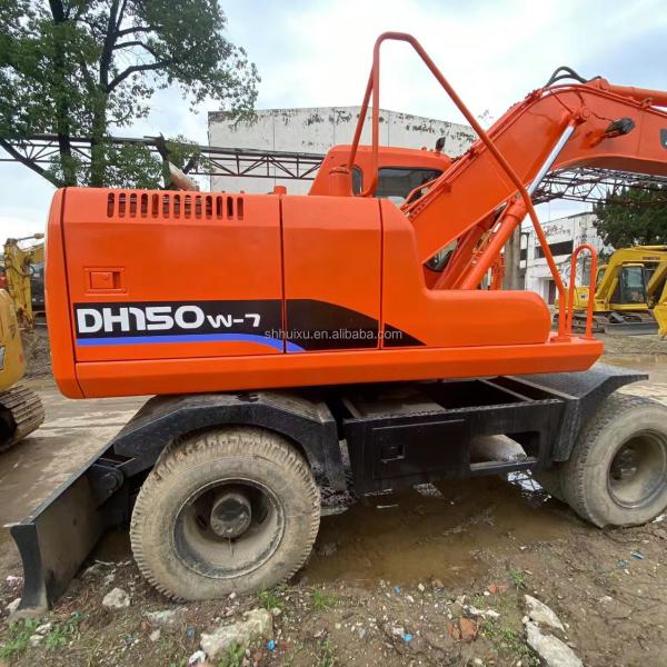 Doosan hot sale Hot Sale Secondhand Doosan DH150 W-7 Used Excavator in Good Condition Wheel excavator.