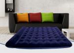 Buy cheap Foldable PVC Single Flocked Airbed Dark Blue Double Inflatable Mattress Built In Pillow from wholesalers
