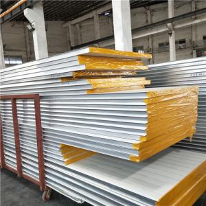 Buy cheap 0.326-0.476mm rock wool prefab house sandwich panels 2200x1150x50mm for worker camp from wholesalers