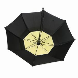 Automatic Open Double Canopy Golf Umbrella Wind Resistant Black Net Durable