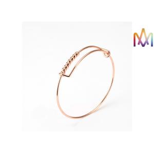 Buy cheap SS304 Twisted Expandable Movable Bead Womens Engraved Bracelets from wholesalers