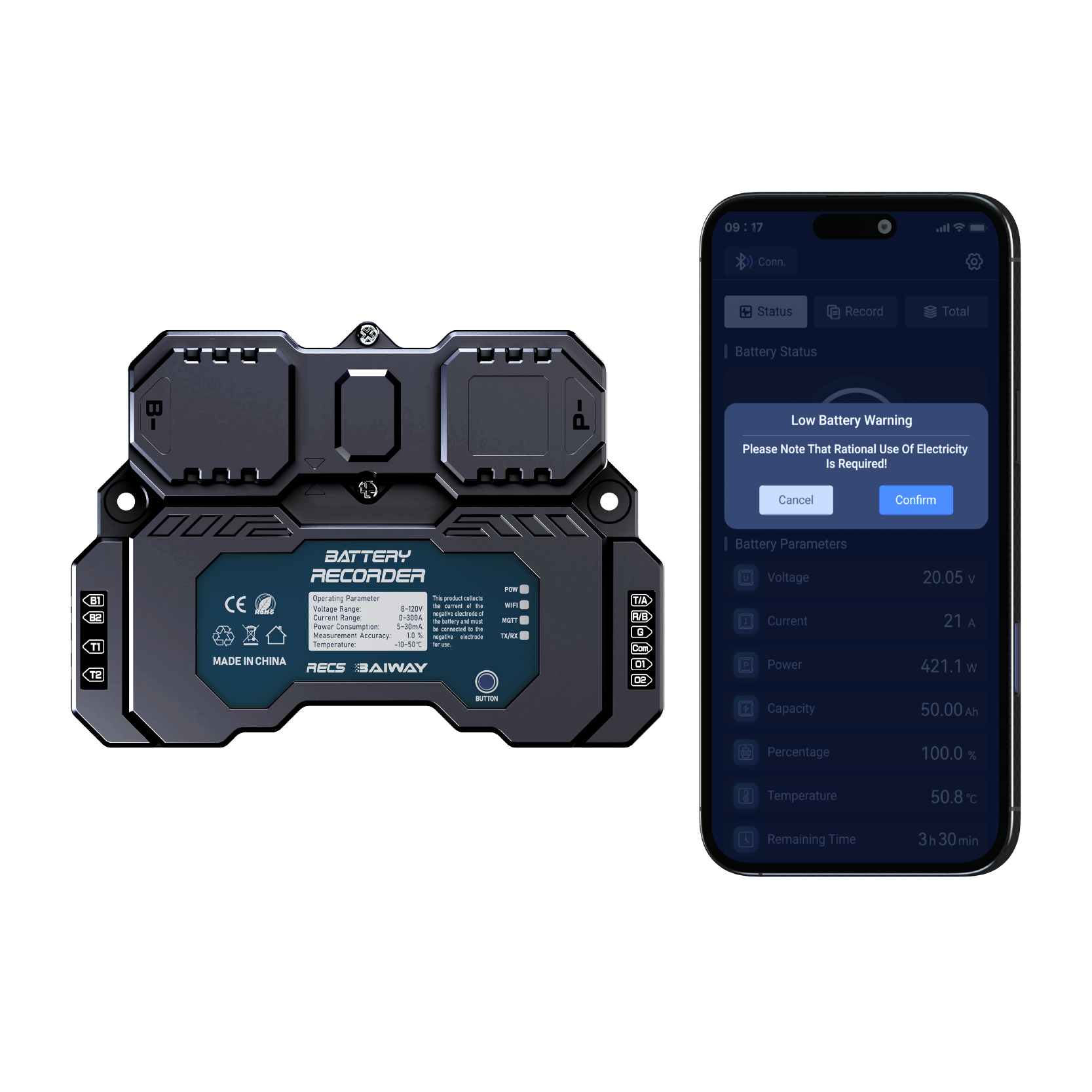 Buy cheap RECS Golf Cart Battery Monitoring Module Bluetooth WiFi 4G RS485 With Attached App from wholesalers