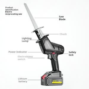 3000Mah Lithium Battery Electric Chain Saw Cordless Continuously Variable Speed