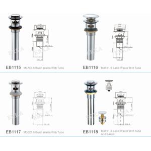 Buy cheap brass basin waste,drainer with tube from wholesalers