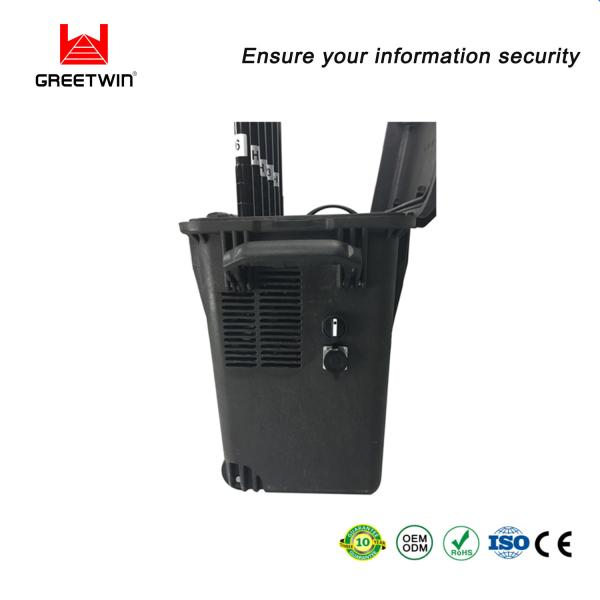 Buy cheap 800m 500m 205W Cell Phone Signal Jammer 7 Bands 2.4G 5.8g Drone Signal Jammer from wholesalers