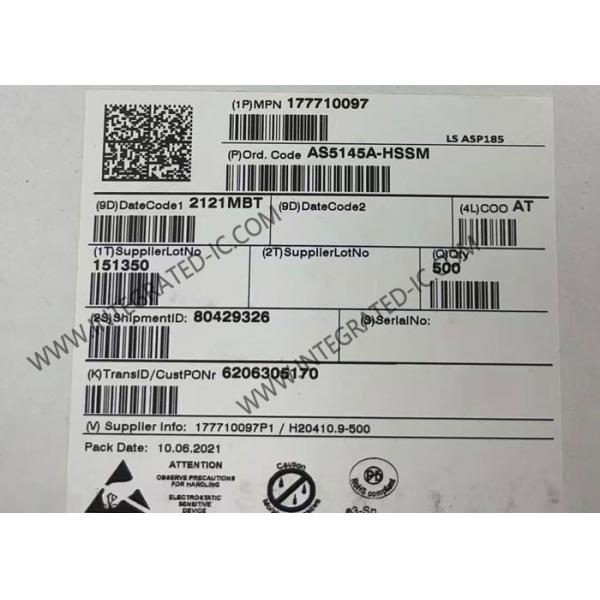 Quality AS5145A-HSSM Sensor IC 12-Bit Programmable Magnetic Rotary Encoder SSOP-16 for sale