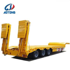 Buy cheap Truck Trailer with 60T Max Payload Low Bed Trailers Lowboy Low Flatbed Loader Drop Deck from wholesalers