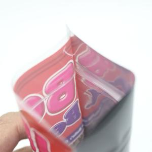 Buy cheap Weed Bag Three Side Sealed Open Window Aluminized Bag With Child Proof Zippe Holographic Printing For Packaging weed from wholesalers