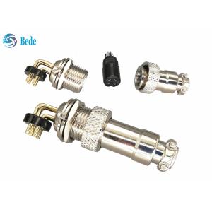 Buy cheap Right Angle Gx12 3 Pin Connector PCB Soldering 90 Degree Pins 3A 200V from wholesalers