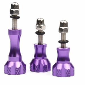 Aluminum 1 Long And 2 Short Thumb Knob Bolt Nut Screw For GoPro Hero 4 3+ Xiaomi