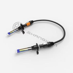 Buy cheap Outdoor Orange Black Powercon Cable IP65 3 Pole Power In/Out Connectors Female for LED Screen Copper Conductor Industrial from wholesalers