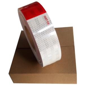 Buy cheap DOT Class 2 Reflective Tape Safety Red / White Adhesive Set 2" X 150'' from wholesalers
