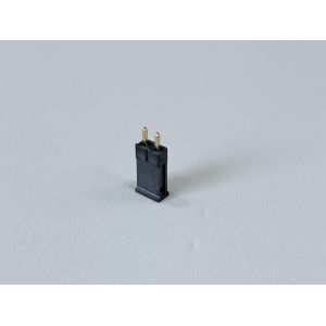 Buy cheap 2.54mm Pitch Single-Row Pin Header Connector 1×2, Vertical Through-Hole PCB Electronic Signal Terminal Connector with Gold Flash from wholesalers