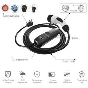 Buy cheap 110V-240V Fast Portable EV Charger Home Charging AC Level 2 For Tesla from wholesalers