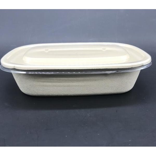 Buy cheap Sald Bio Rectangle U Shape Sugarcane Tableware Food Container With Transparent Lid from wholesalers