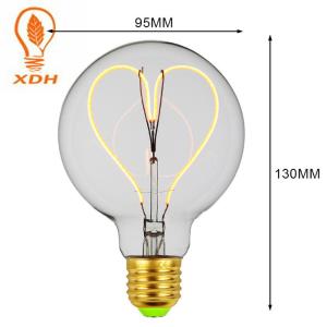 Buy cheap G95 Globe LED Filament Bulb Edison Amber Light Bulbs 230V from wholesalers