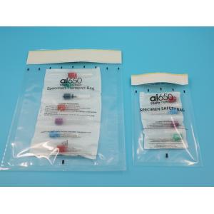 Buy cheap Custom Resealable Laboratory 95Kpa Transport Ziplock Plastic Biohazard Specimen Bag from wholesalers