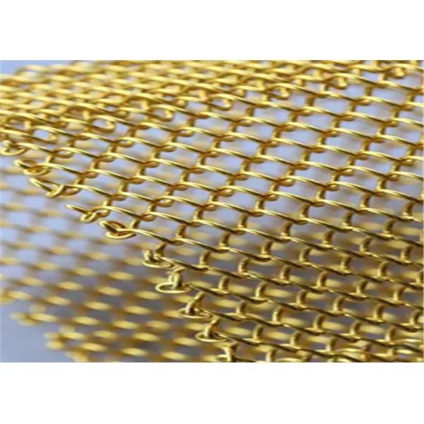 Quality Copper / Aluminium Decorative Wire Mesh Metal Mesh Screen Curtain For Exhibit Hall for sale