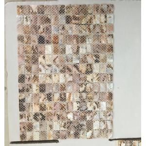 Buy cheap Brown Square Seashell Mosaic Wall Tile , Mother Of Pearl Mosaic Tile Backsplash from wholesalers