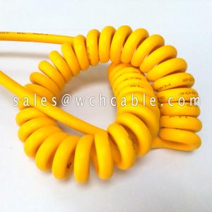 Buy cheap Abrasion Resistant Elastomer Jacketed Retractable Spiral Cable UL20057, UL20327, UL20618 from wholesalers