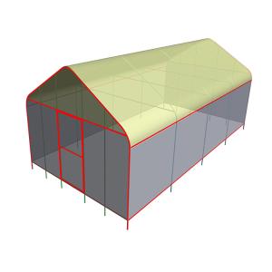 Buy cheap Single Span Greenhouse 8-12m Width with 90mph Wind Resistance from wholesalers